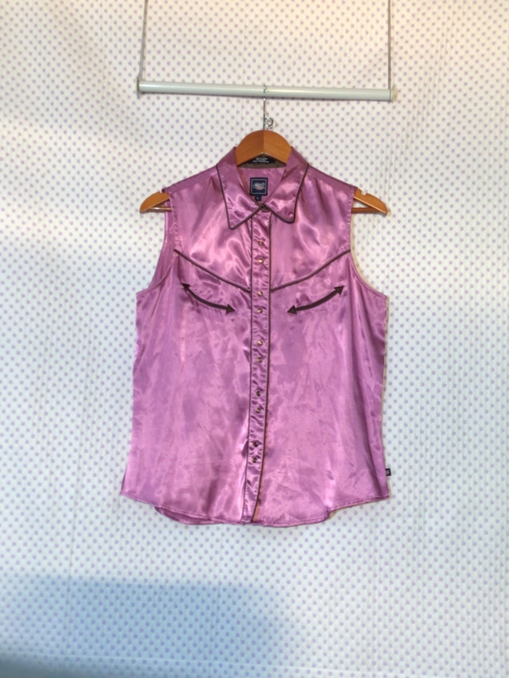 Cruel Girl sleeveless western button-up blouse
